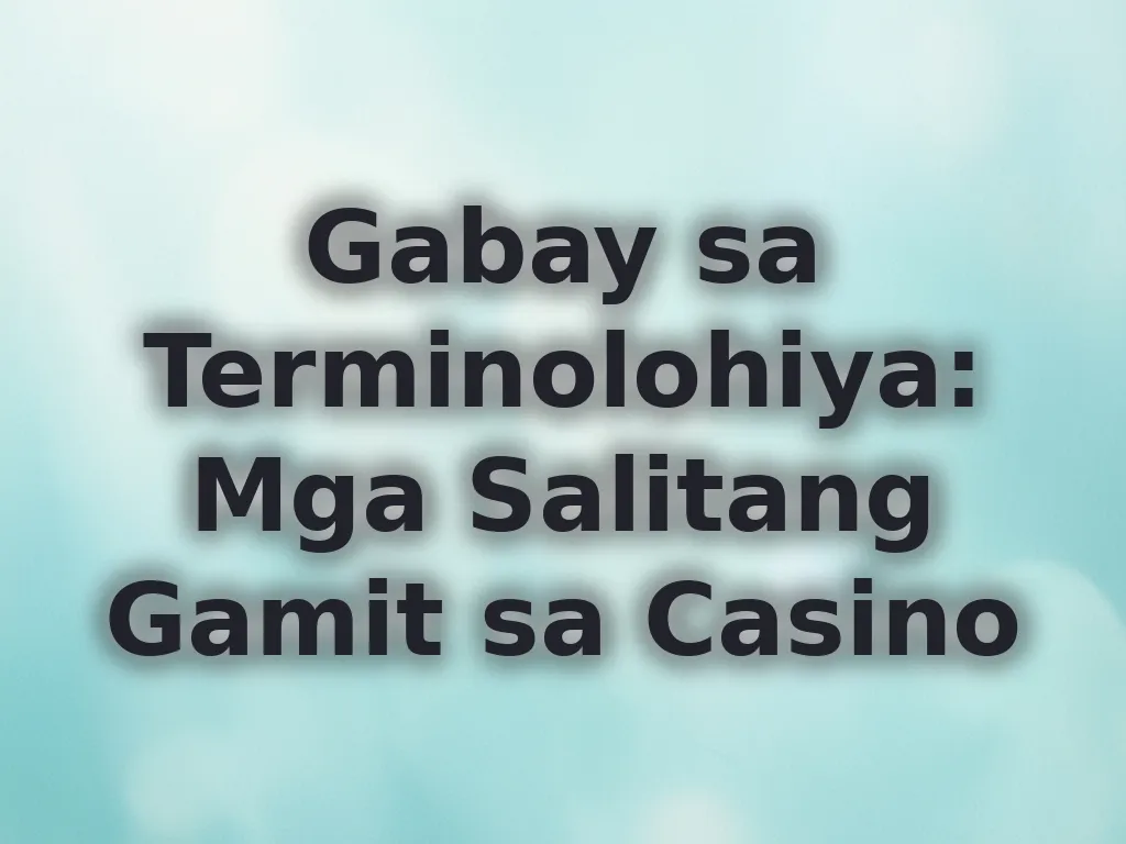 Gabay sa Terminolohiya